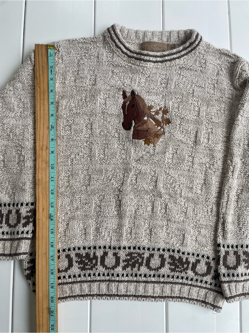 Shenandoah Chunk Knit Horse Sweater, Size S - Picture 4 of 8